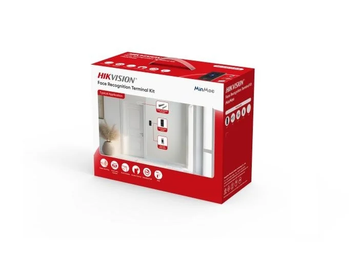 Kit terminal control acces TCP/IP cu Recunoastere faciala, Amprenta, Card Mifare, 2MP, WiFi, PoE - HIKVISION DS-KAS342