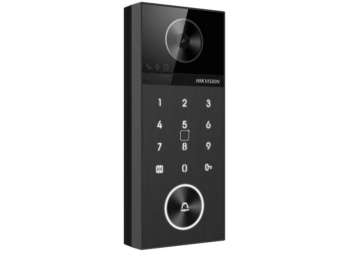 Panou exterior videointerfon TCP/IP 4MP, IR 3m, PIN, PoE, M1, IP65 - HIKVISION DS-KV6124-E1