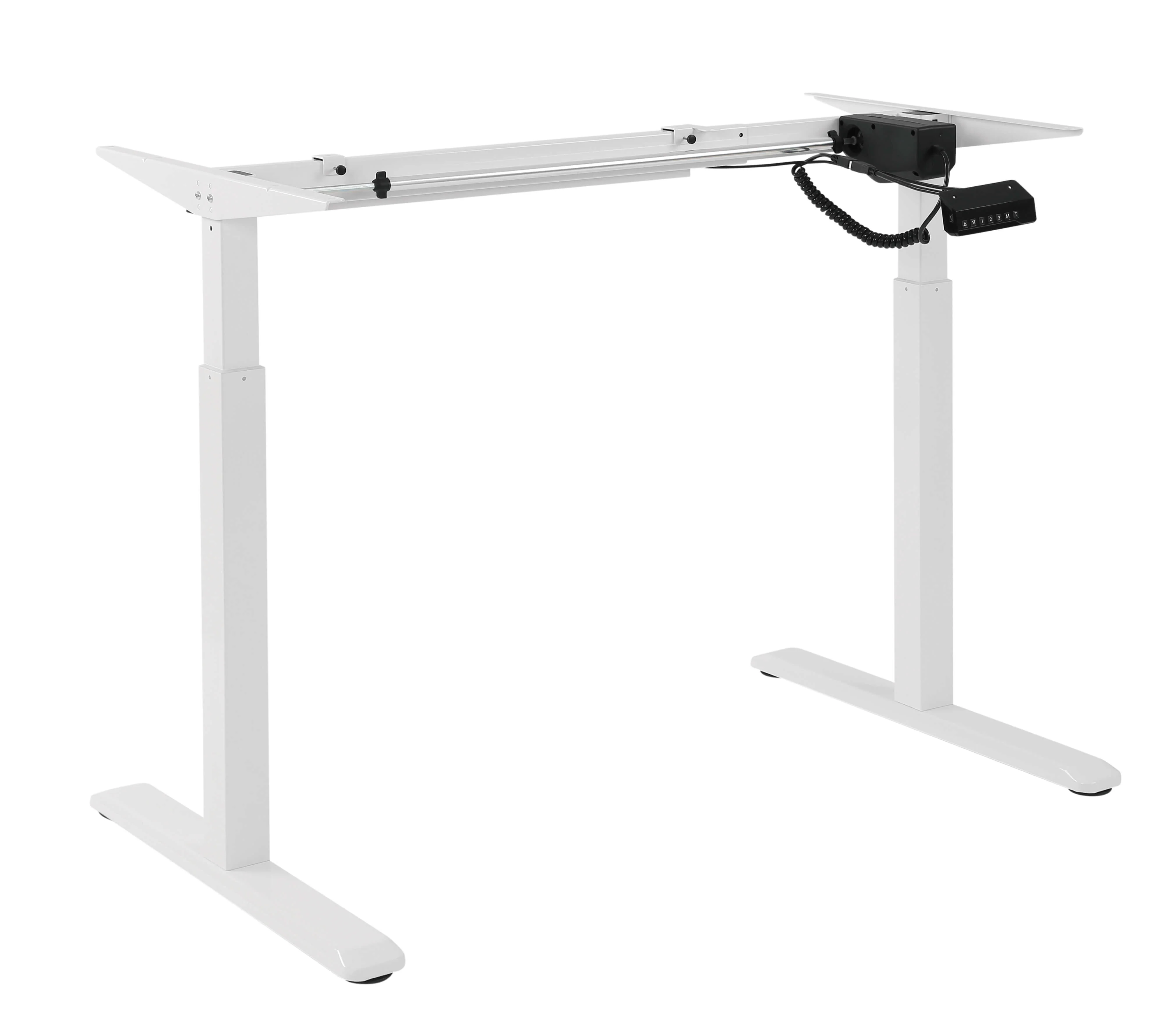 Cadru birou electric Sit-Stand, Blackmount ST1, ALB, Single Motor Blackmount