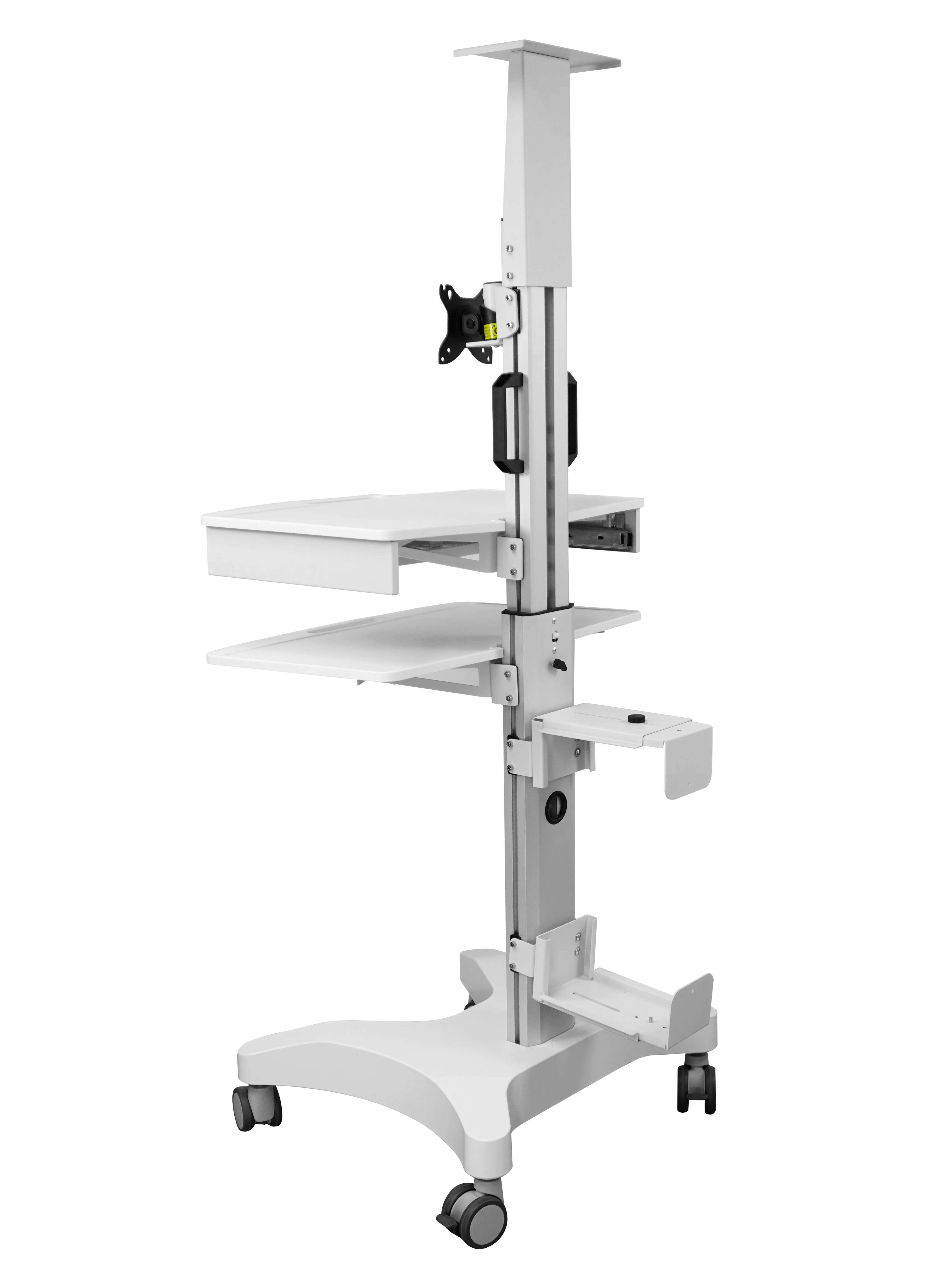 Coloana si baza pentru statie de lucru mobil premium Blackmount MED04-1, 17-32ā³, max.10kg, reglabil pe inaltime, alb Blackmount