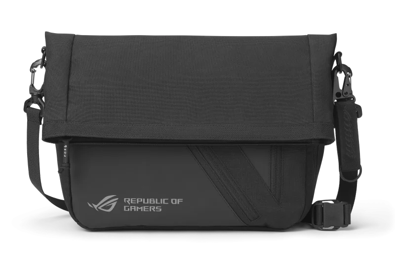 Geantă ROG Archer Messenger 14 (90XB07C0-BME000), compatibil laptop 14″, design 10-în-1 cu compartiment principal căptușit pentru laptop, buzunare interne pentru accesorii, zonă frontală cu acces rapid, organizator intern, material rezistent la uzură,
