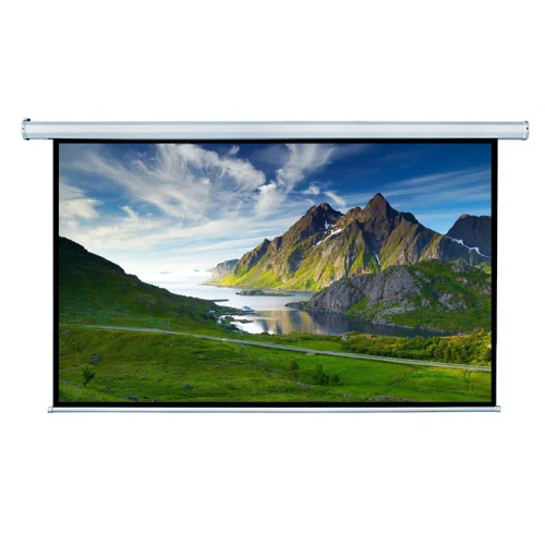 Ecran proiectie electric perete/tavan Blackmount, marime vizibila 260cm x 147cm, cu telecomanda, Format 16:9 Blackmount