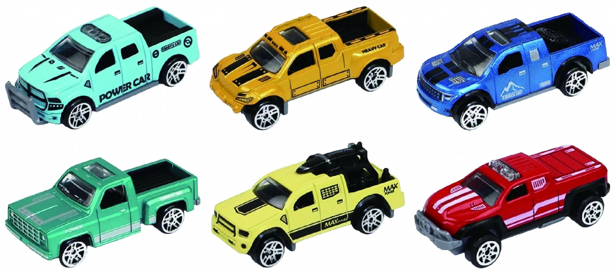 MACHETA DIE CAST, SET 3 CAMIONETE, SCARA 1/64, 7.5CM, DIVERSE MODELE SI CULORI- BLEU, PORTOCALIU, ALBASTRU, TURQUOISE, GALBEN, ROSU, ROZ, VERDE, TURQUOISE, ALB Cevodle