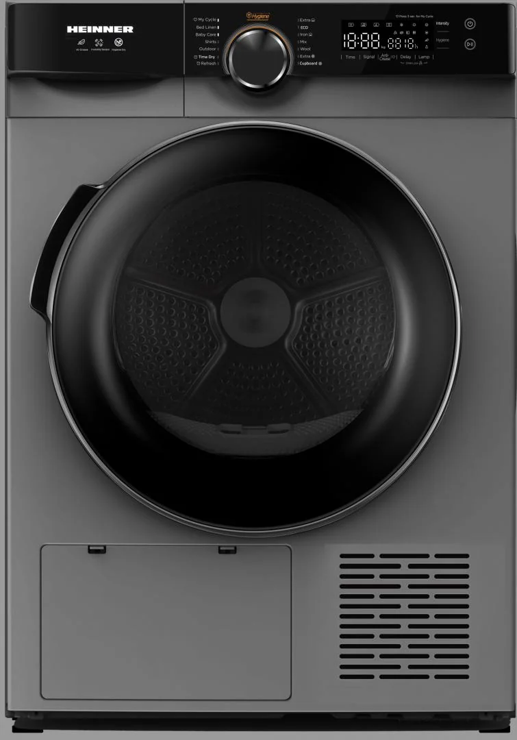 Uscator de rufe HEINNER HHPD-M8K3SA++, 8 kg, Clasa: D, Argintiu Heinner