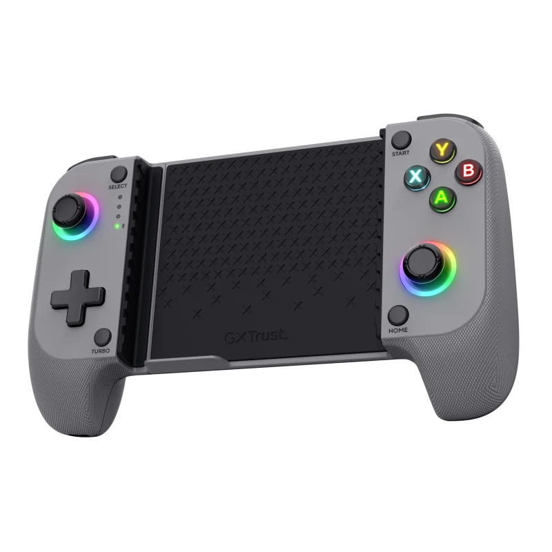 Controller mobil wireless Trust GXT 735G Mylox, conector USB-C, lungime cablu 100cm, capacitate baterie 600 mAh, baterie tip AAA: litium ion- cell, gri