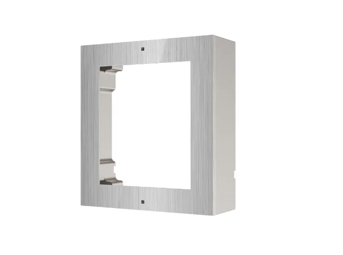 Rama inox Hikvision DS-KD-ACW1/S pentru 1 modul videointerfon, montaj aparent Hikvision