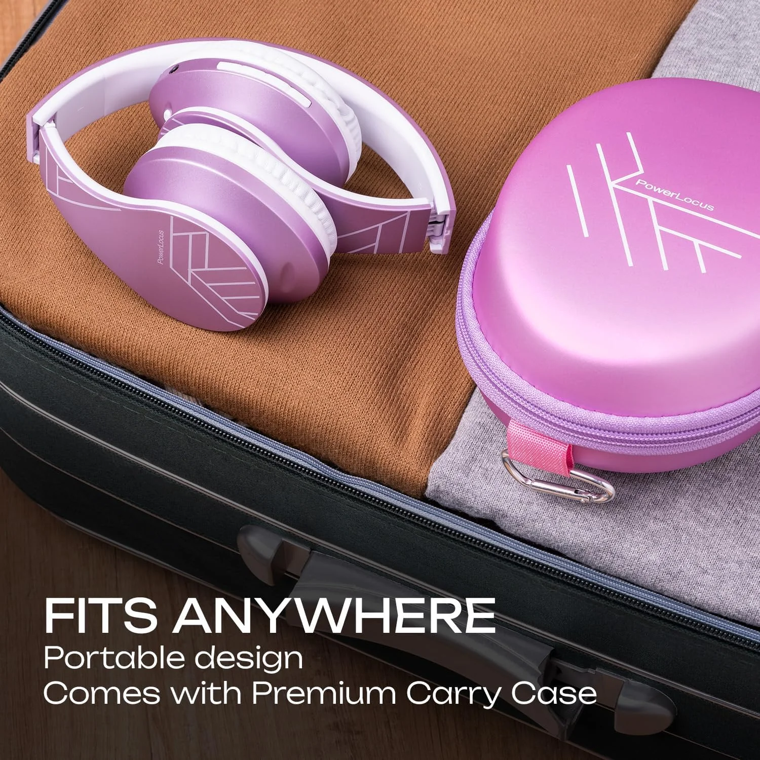 Casti Bluetooth Wireless PowerLocus P2 Over-Ear, negru
