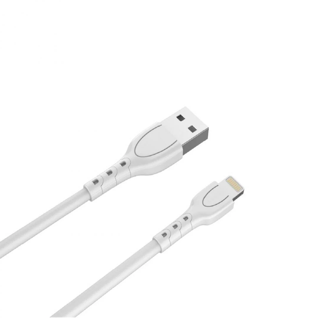 Cablu Wind Lemontti USB-A la tip Lightning, lungime 1.2m, Alb Lemontti