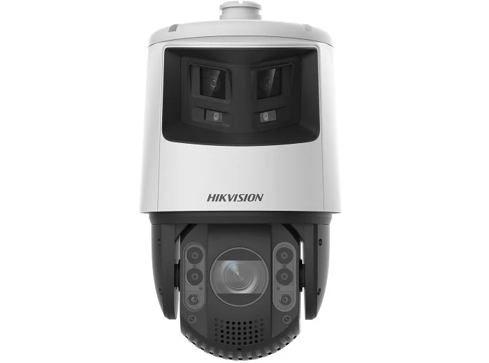 Camera de supraveghere IP TandemVu 6+4MP 32X ColorVu & IR Acusense & PTZ Hikvision DS-2SE7C432MWG-EB/26(F0), lentila camera Panoramica: 2.8mm; lentila camera PTZ: 5.9-188.8mm, iluminare min panoramic: Color: 0.0005 Lux @ (F1.0, AGC ON) cu lumina alba: