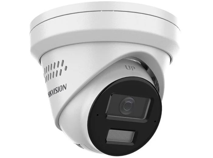 Camera de supraveghere IP Hikvision AcuSense Turret DS-2CD2383G2-LI2U-SL-2.8mm, 8MP, IR/WL 30m, audio, alarma audio+stroboscop Hikvision