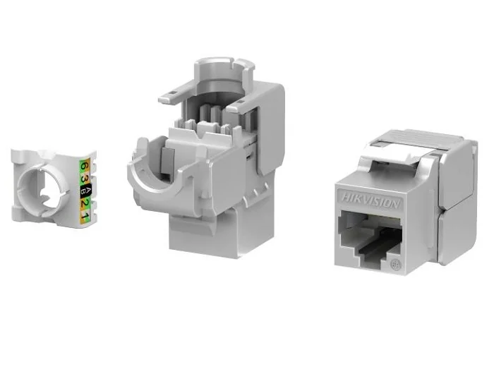 Set 50 mufe keystone Hikvision CAT6 180 grade, argintii Hikvision