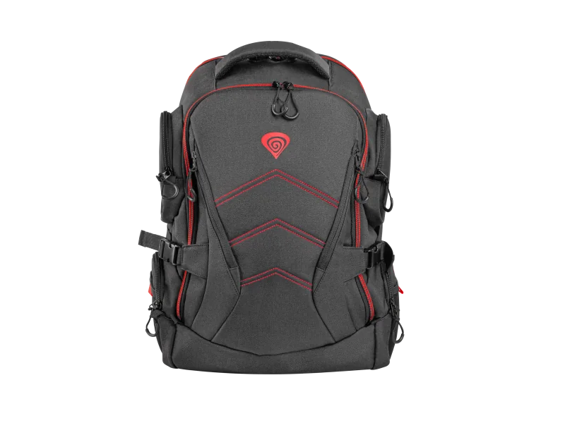 Rucsac laptop GENESIS PALLAD 550, compatibil dimensiune laptop 17.3 ", total numar buzunare 19, material polyester, capacitate 24 L, negru