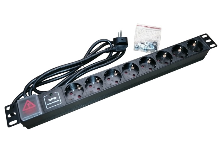 PDU, 19", CU 8 PRIZE SCHUKO, CABLU 2M | Altamag.ro