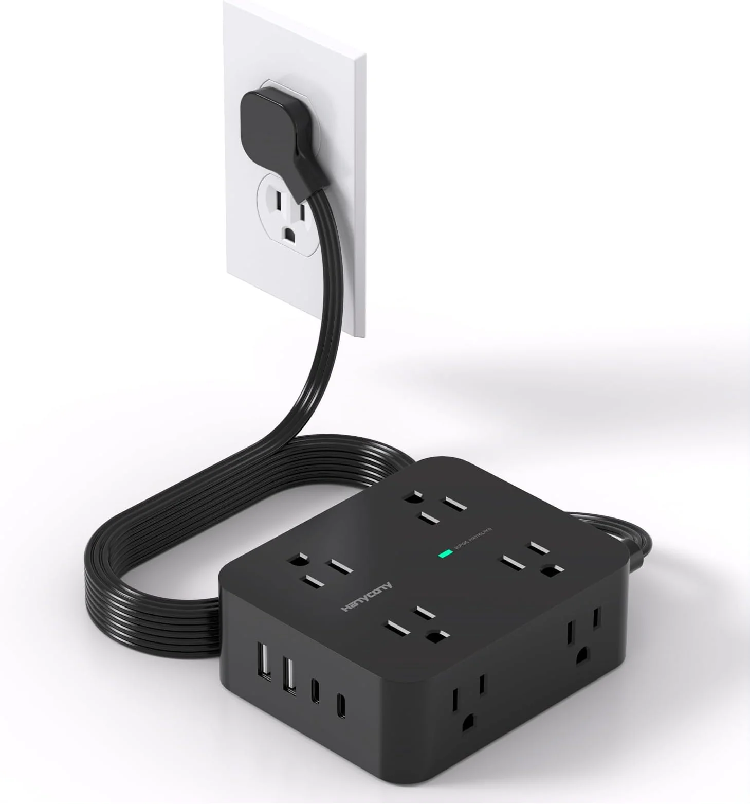 SPG-5-C-5 surge protector 5 sockets self diagnostic indicator VDE approved german plug power cord 1.5m Gembird