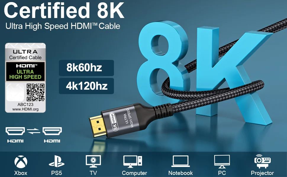 Ultra High speed HDMI cable with Ethernet 8K select series 2m Gembird