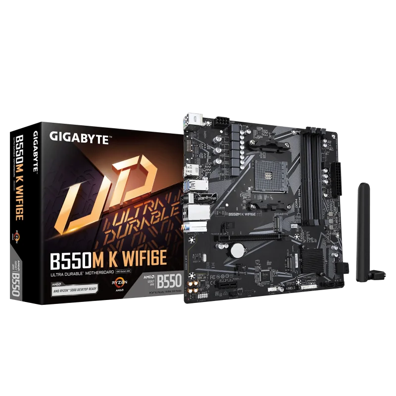 B550M K WF6E AM4 4xDDR4 mATX HDMI DP USB MB Gigabyte