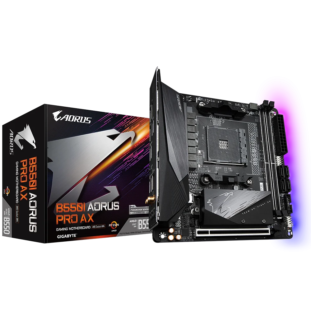 Placa de bază Gigabyte B550I AORUS PRO AX AM4