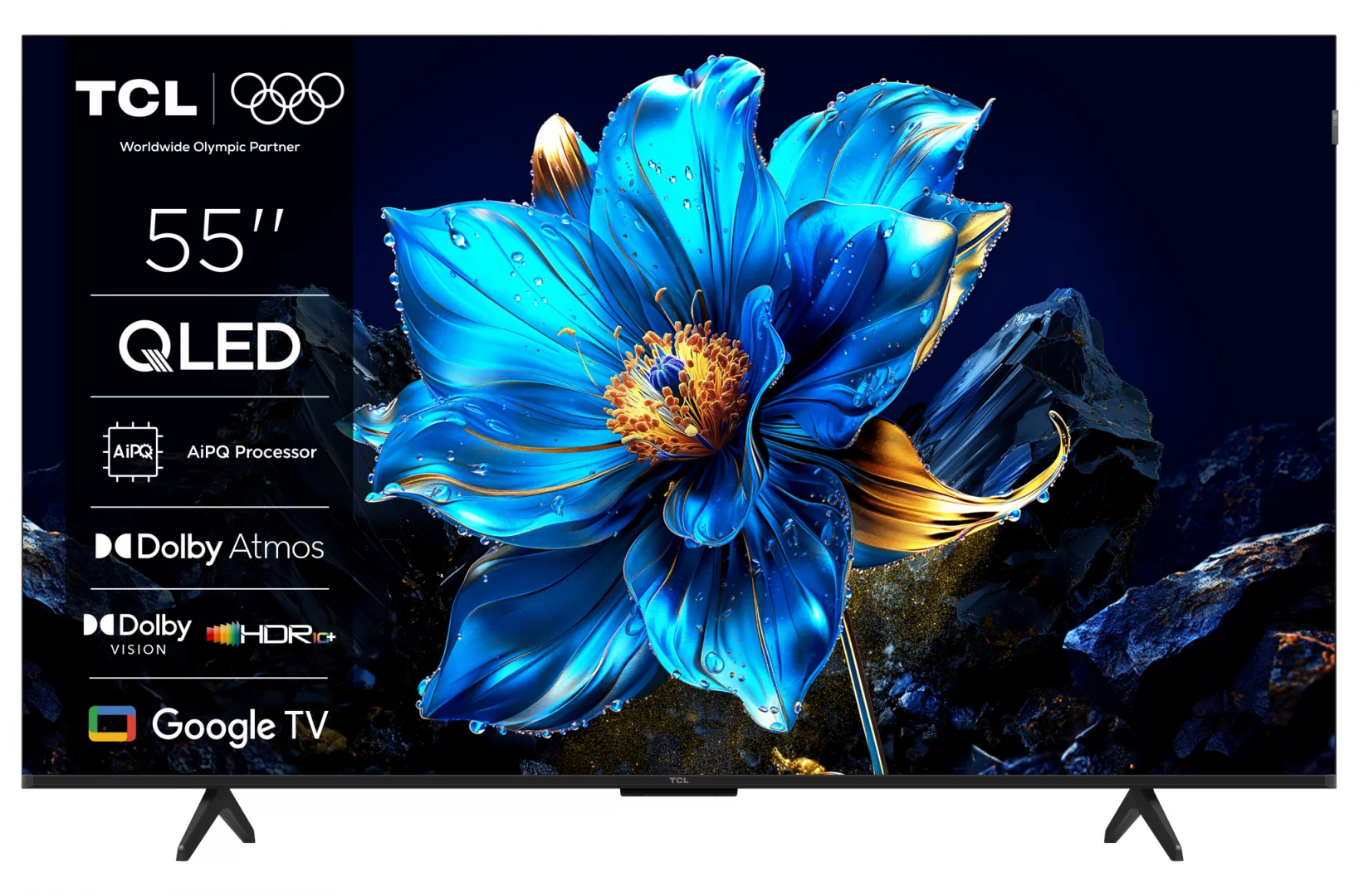 Televizor TCL QLED 55P7K, 139 cm, Smart Google TV, 4K, Clasa F TCL