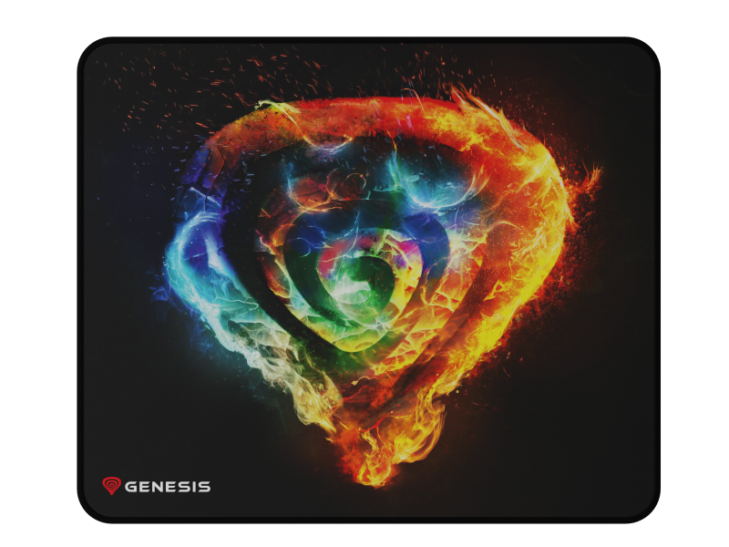Mousepad Genesis Carbon 500 M FIRE G2, material cauciuc + material textil, dimensiuni 300 x 250 x 2.5 mm, multicolor | Altama