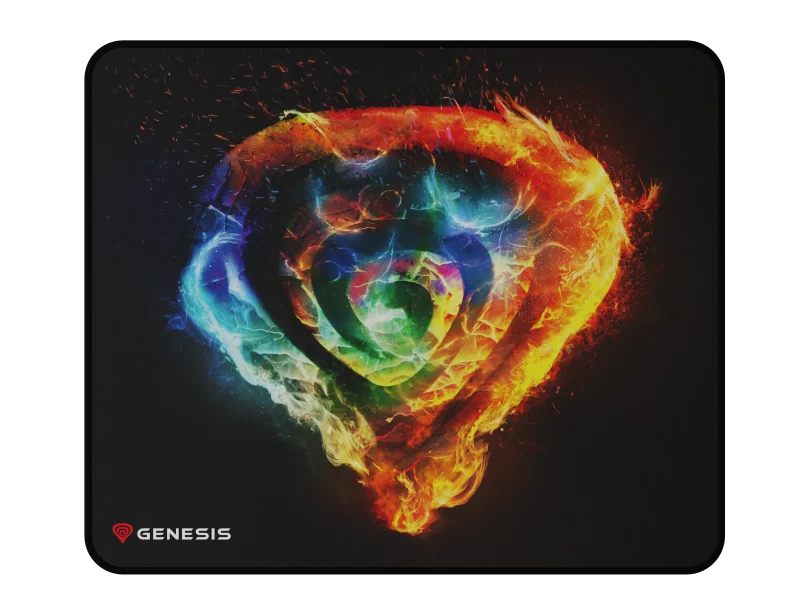 Mousepad Genesis Carbon 500 M FIRE G2, material cauciuc + material textil, dimensiuni 300 x 250 x 2.5 mm, multicolor
