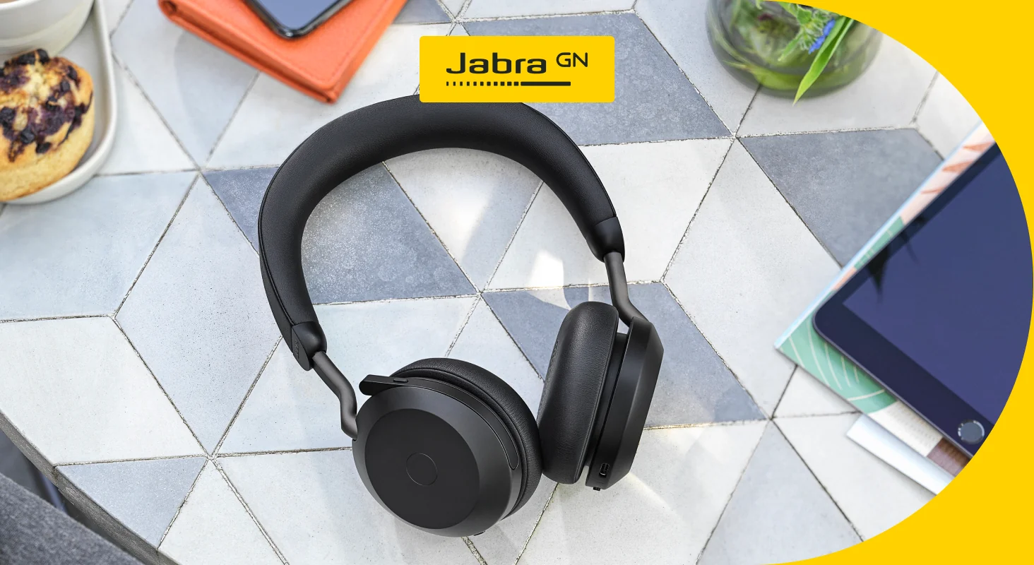 JABRA Evolve2 75 Headset on-ear Bluetooth wireless active noise cancelling USB-A noise isolating black Certified for Microsoft T