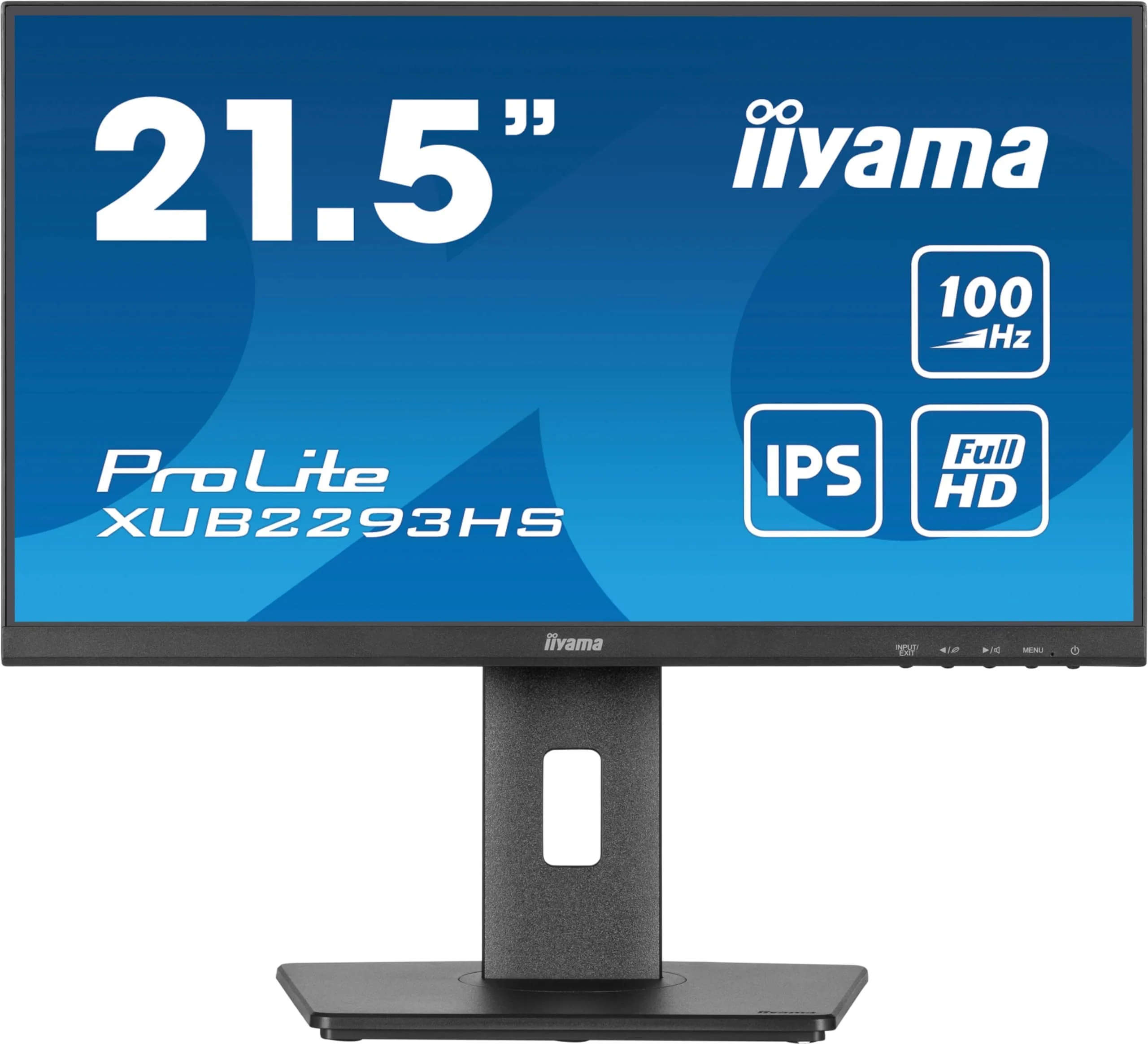 IIYAMA XUB2293HSU-B7 21.5inch IPS FHD 100Hz 300cd/m2 1ms HDMI DP 2xUSB 2.0 Speakers 15cm Height Adj. Stand