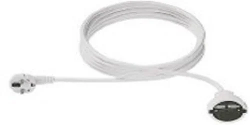 Cordon prelungitor schuko+Priza H05VV-F 3G1.5, 5 m, alb, cu protectie pt copii Bachmann