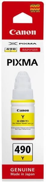 Cartus cerneala Canon GI-490 Y, yellow, capacitate 70ml, pentru echipamente CISS G1400 / G2400 / G3400 / G4400 / G1411 / G2411 / G3411 / G4411. Canon