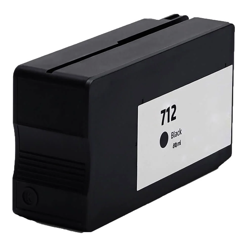 HP 712 80-ml Black Designjet Ink Cartridge
