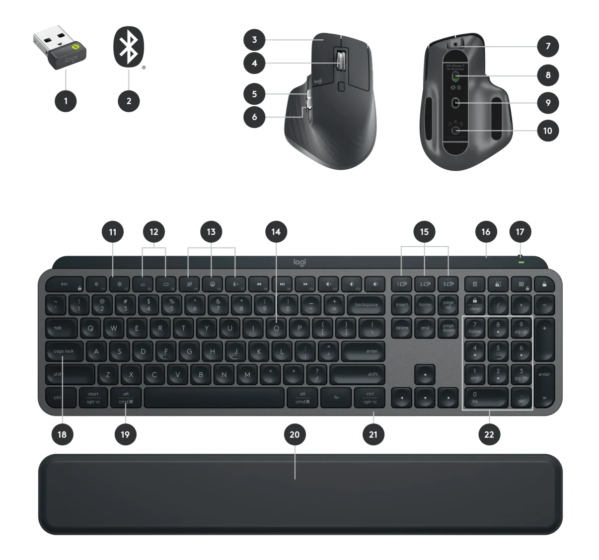 MX KEYS FOR BUSINESS - GRAPHITE - INTNL (US) Logitech