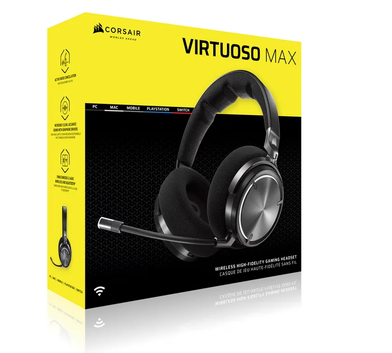 Casti Gaming CORSAIR VIRTUOSO MAX WIRELESS Carbon Corsair
