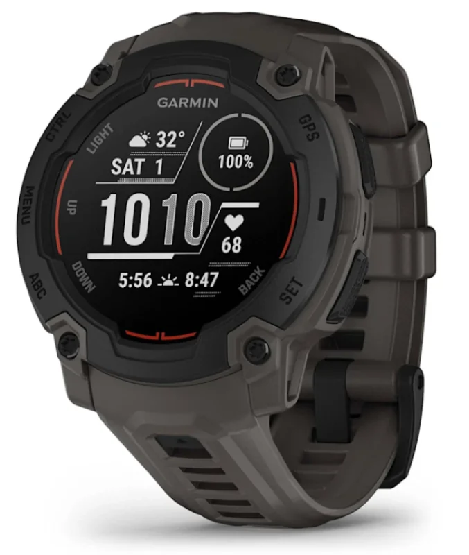 Ceas inteligent Garmin Instinct® E – 45 mm, autonomie Până la 16 zile, Design personalizat, cu două ferestre; 23 x 23 mm (0,9″ x 0,9″), rezolutie 176 x 176 pixeli Garmin