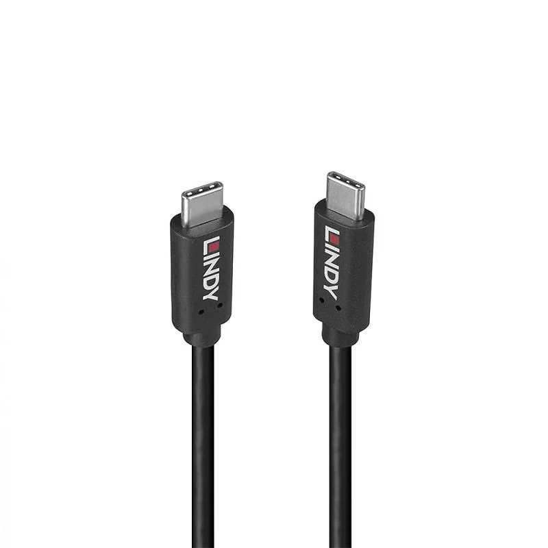 Cablu Lindy 1m USB 3.2 Type-A to Type-C (tata - tata), Black Line, Supported Bandwidth: 20Gbps, 100W PD, negru Lindy