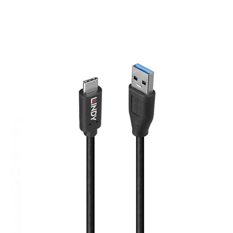 Cablu Lindy 1.5m USB 3.2 Type-A to Type-C GRS (tata - tata), Black Line, Supported Bandwidth: 10Gbps, negru Lindy