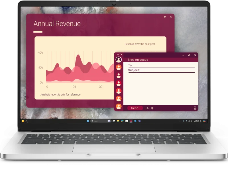 Laptop Business DELL Pro 14, cu procesor Intel Core Ultra 7 265U, 14'' IPS, 16 GB DDR5, 512 GB SSD, Intel Graphics, Ubuntu Linux