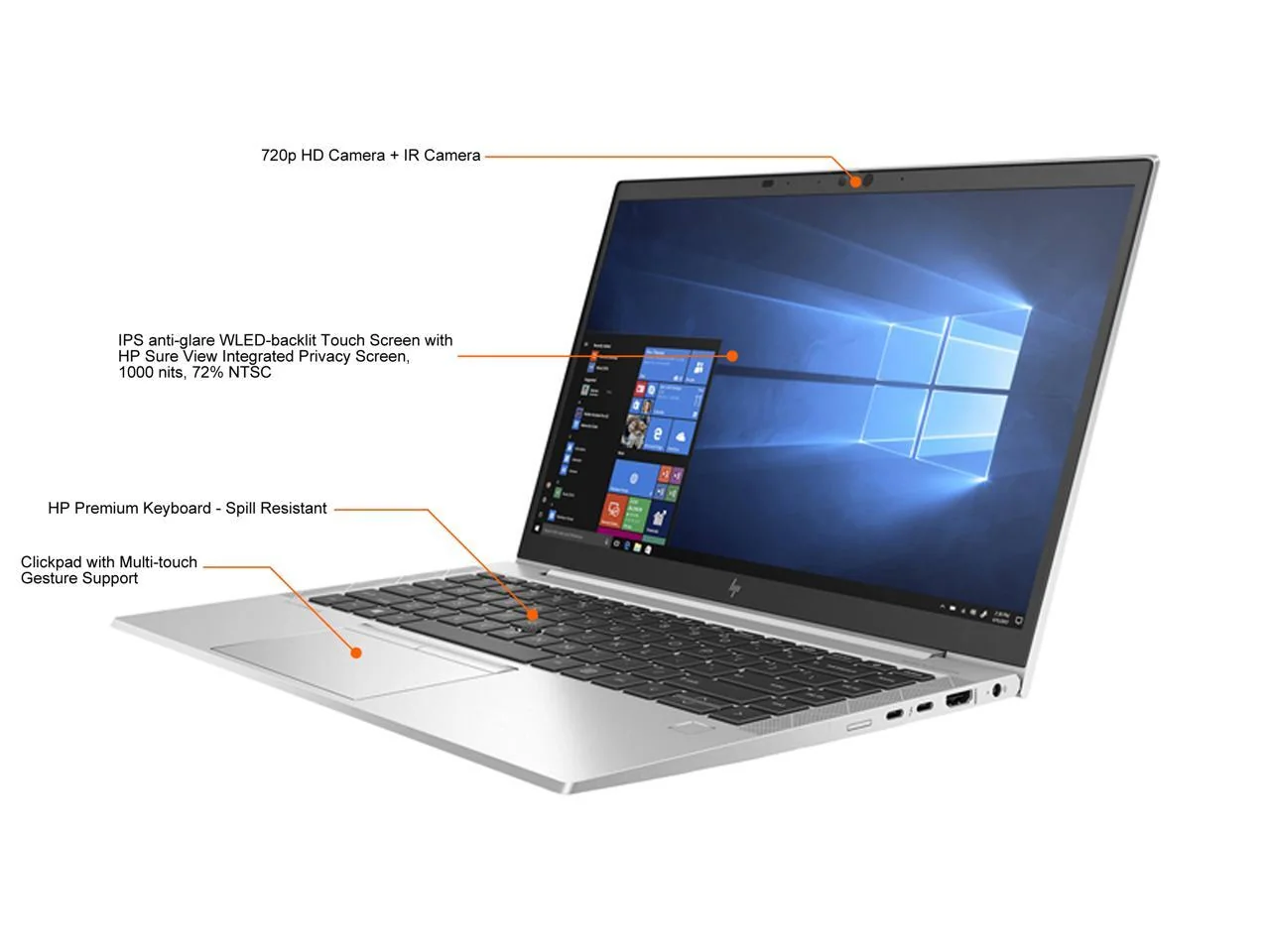 ELITEBOOK 840 G7, 14", i5-10210U, 16GB, 256 NVME HP