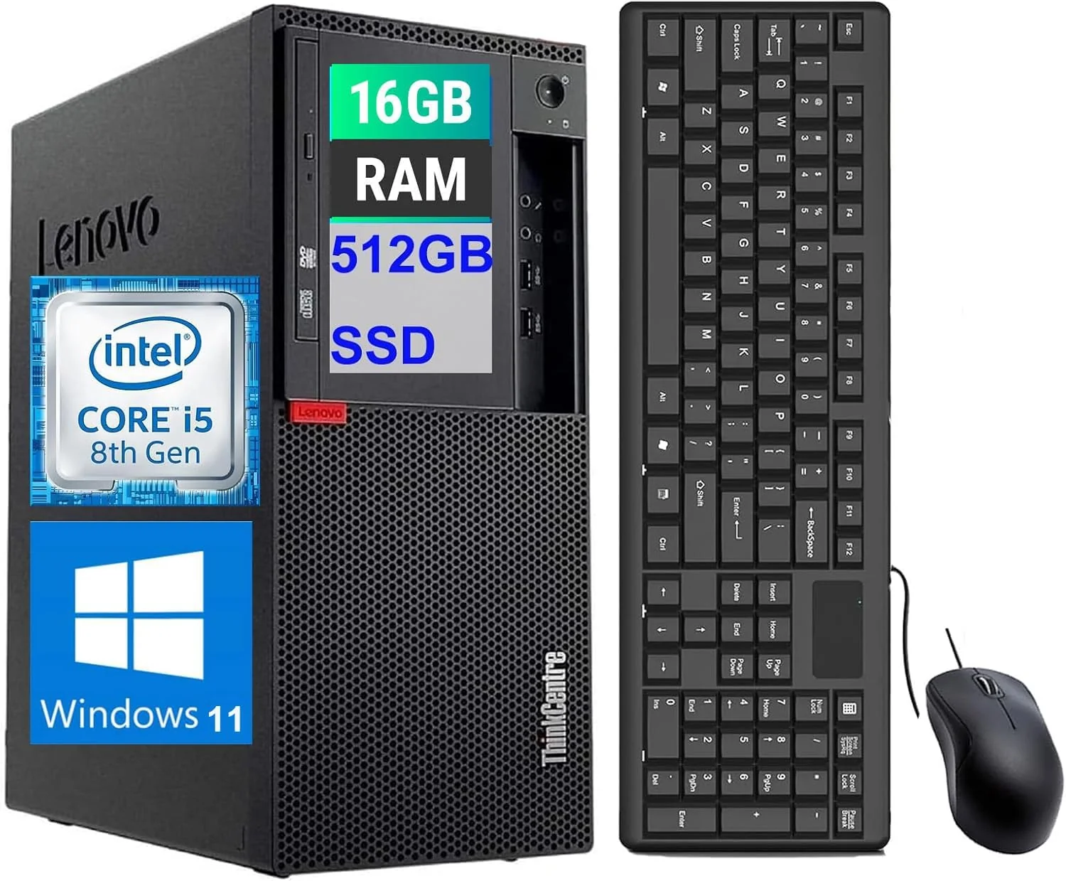 Lenovo M920T TOWER, Intel® Core™ i5-8500, 8GB DDR4 ,256GB NVME
