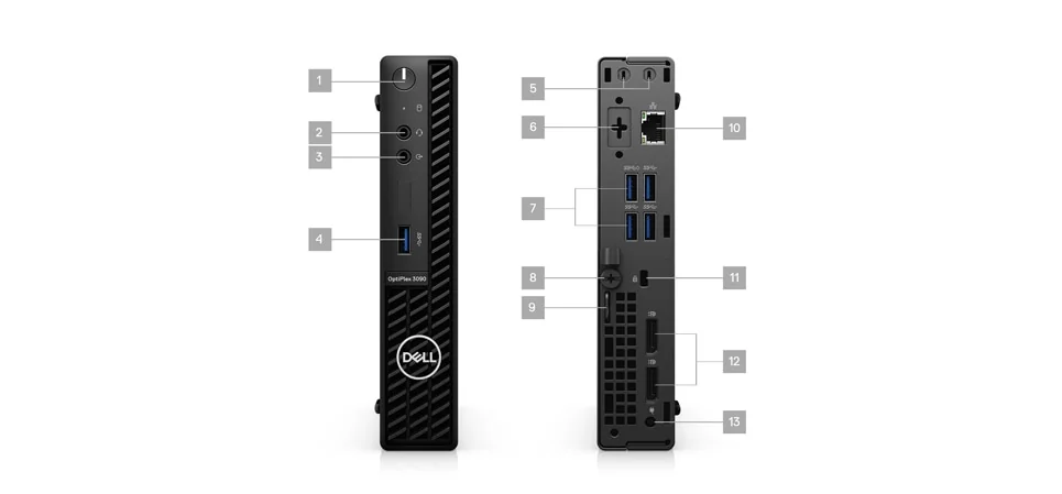 DELL 3090 Micro, Intel® Core™ i5-10500T, 8GB DDR4  256GB  NVME