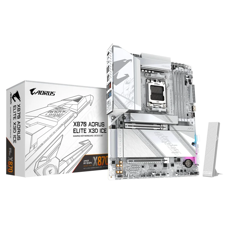 Placa de bază Gigabyte X870 A ELITE X ICE AM5