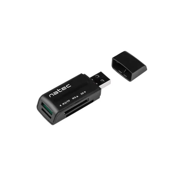 Card Reader MINI ANT 3 SDHC MMC M2 Micro SD USB 2.0 Black, NCZ-0560