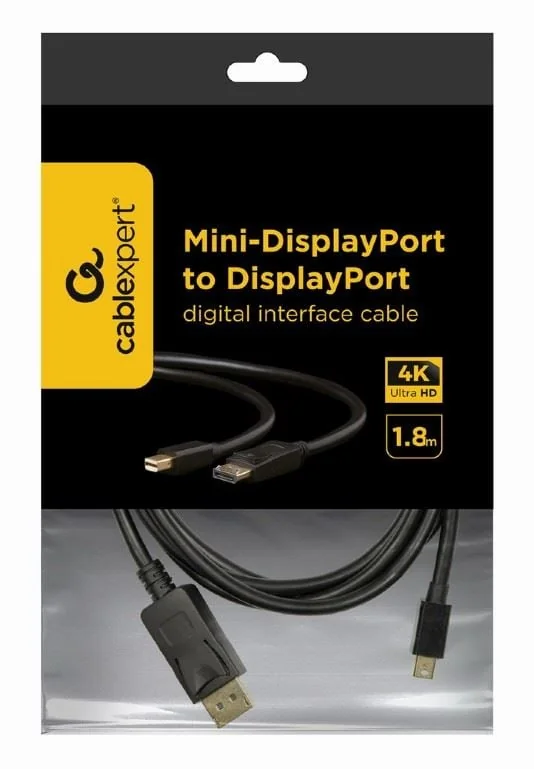 Cablu video Gembird CCP-mDP2-6, miniDisplayPort Male - DisplayPort Male, 1.8m, negru