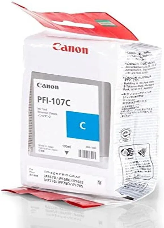 Cartus cerneala original Canon PFI-107C, cyan, capacitate 130ml