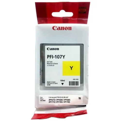 Cartus cerneala original Canon PFI-107Y, yellow, capacitate 130ml