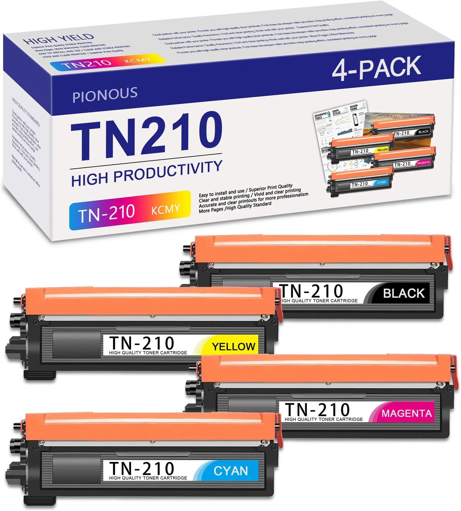 Cartus de toner laser compatibil Brother TN210/230/270 pt 3040BK