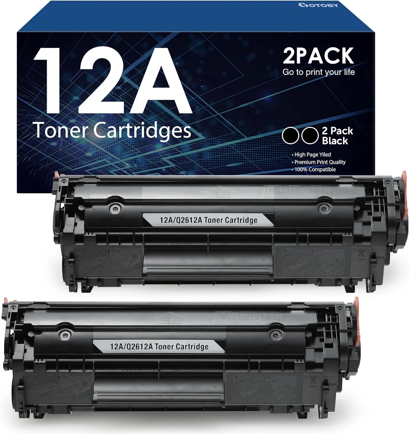 Cartus de toner laser compatibil HP Q2612A Black