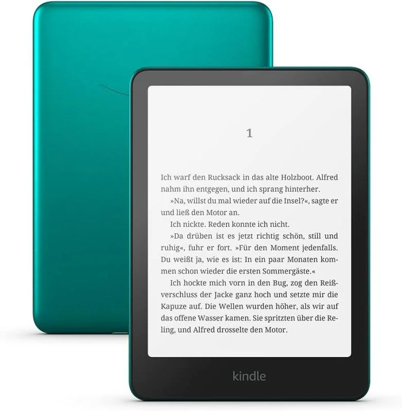 Amazon Kindle Paperwhite Signature Edition. Display diagonal: 17.8 cm (7"), Technology: E Paper. Document formats supported: AZW, AZW3, DOC, DOCX, EPUB, HTML, MOBI, PDF, RTF, TXT, Audio formats supported: AAX, Image formats supported: BMP, GIF, JPEG,