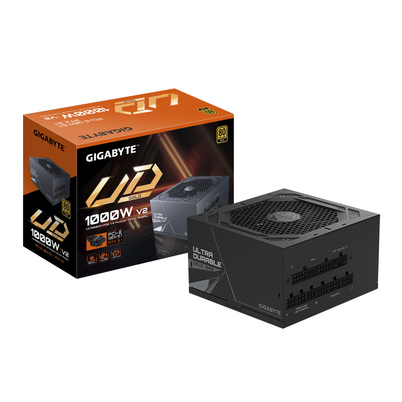 GIGABYTE UD1000GM PG5 V2 Power Supply Unit- PCIe Gen 5.1, 80 PLUS Gold, Fully Modular Design, 120mm Fan, ATX 3.1 compatible,
