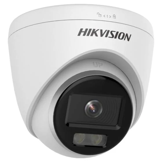 Camera supraveghere Hikvision IP turret DS-2CD1327G0-L28 (2.8mm), 2MP, ColorVu lite - imagini color 24/7 (color pe timp de noapte)