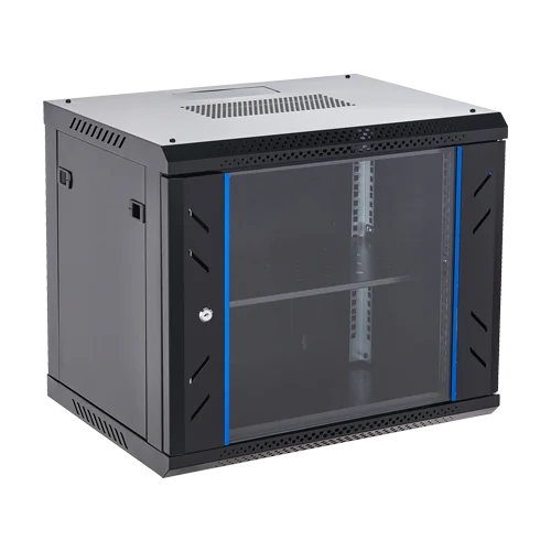 Rack perete 9U 19" 600x450, capacitate incarcare 60 Kg, negru, ASYTECH Networking, ASY-9U-6045WL