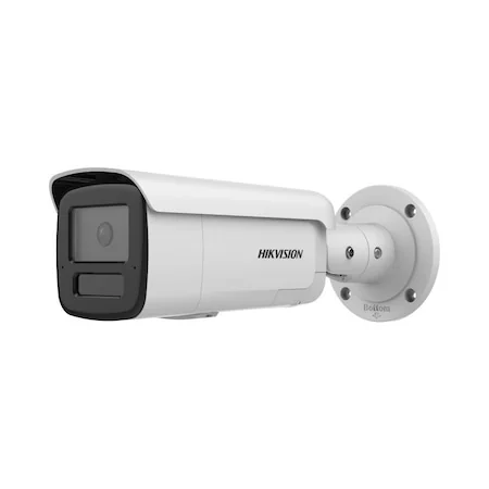 Camera IP bullet AcuSense, 4MP, IR 60m, lentila fixa 2.8mm, 2 microfoane si 1 difuzor incorporate, alarma 1 in / 1 out, DS-2CD2T46G2H-IS2U/SL 2.8MM EF